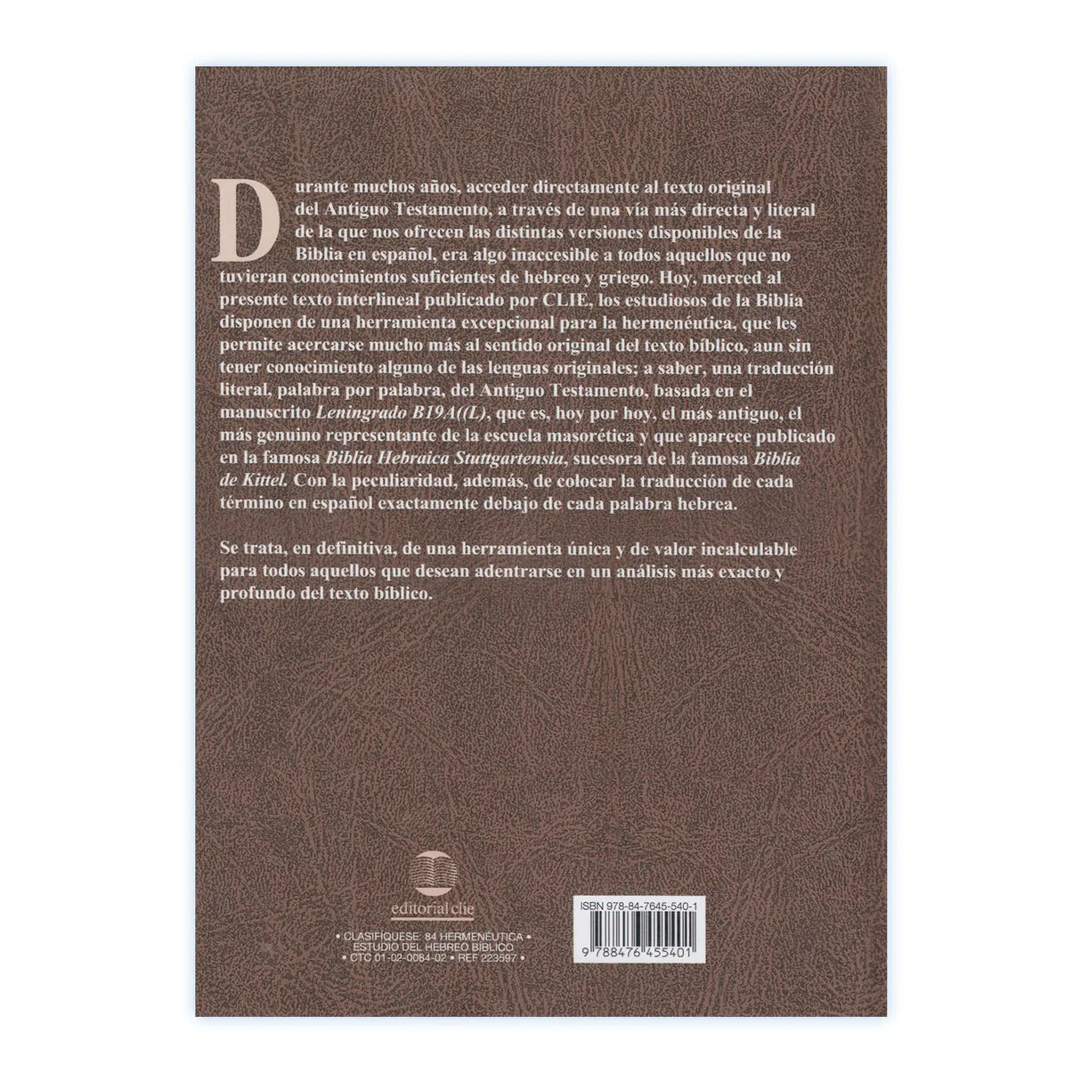 Antiguo Testamento Interlineal Hebreo - Español Tomo II Libros Históricos (I) - EDICION LUJO