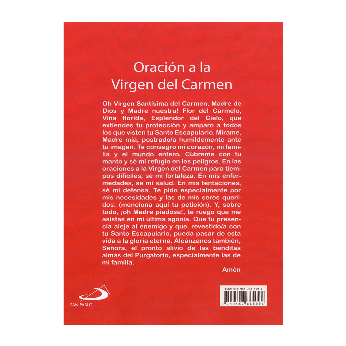 SAGRADA BIBLIA - PASTORAL PORTADA VIRGEN DEL CARMEN EN CONMEMORACION A LOS 100 DE SU CORONACION