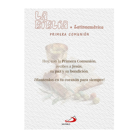 La Biblia Latinoamericana – Letra Grande, Portadilla Primera Comunión