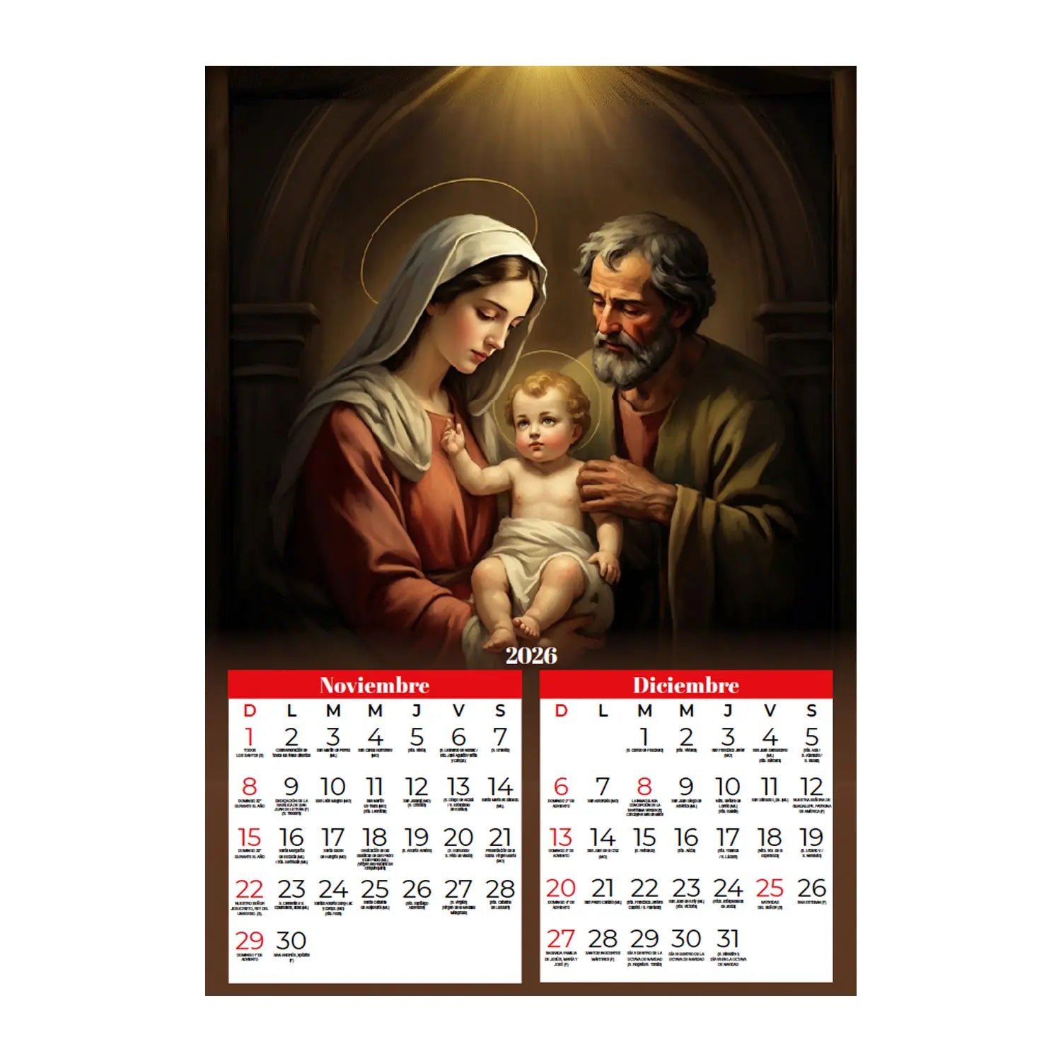 Calendario Católico 2026 - Portada Sagrado Corazón (EDICIÓN LIMITADA)