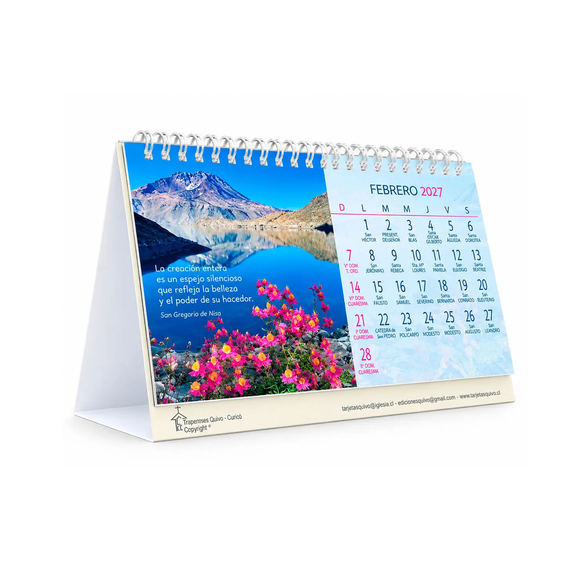 CALENDARIO QUILVO ESCRITORIO 2027