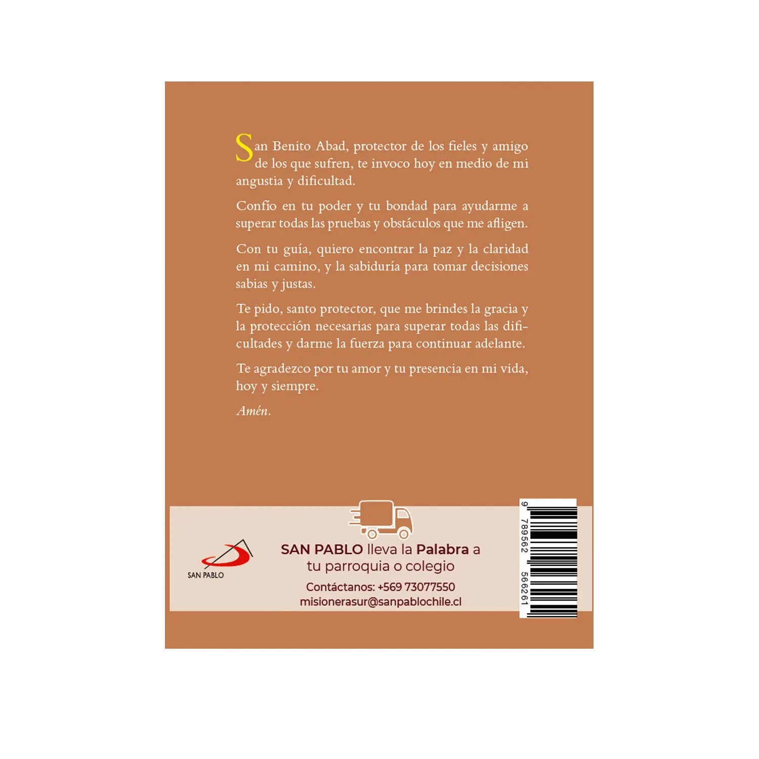Evangelio Cotidiano 2026 - Portada y Oración San Benito