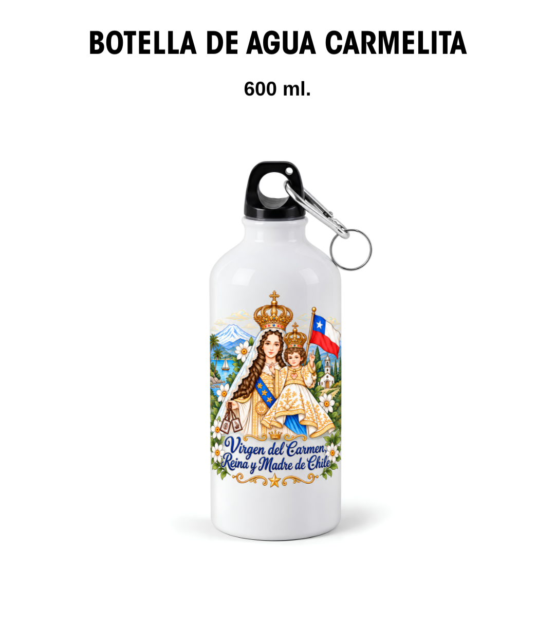 Botella Virgen de Carmen - 100 años de su coronación