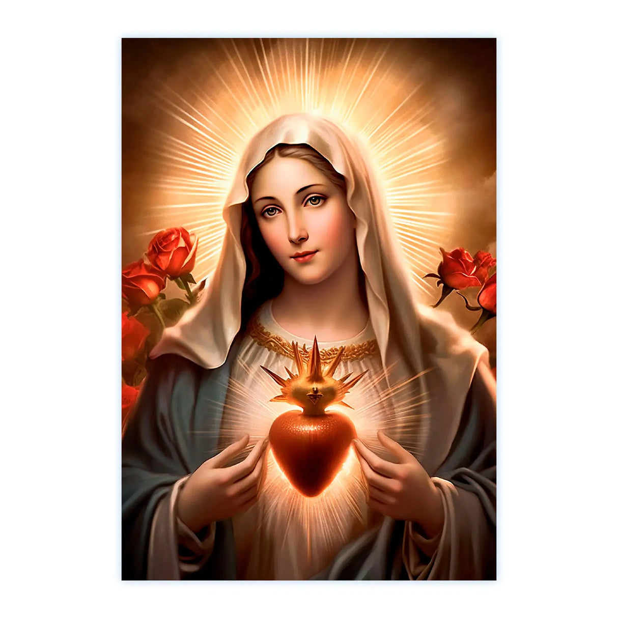 Poster Sagrado Corazón de María 35 x 50 - Junio Mes del Sagrado Corazón
