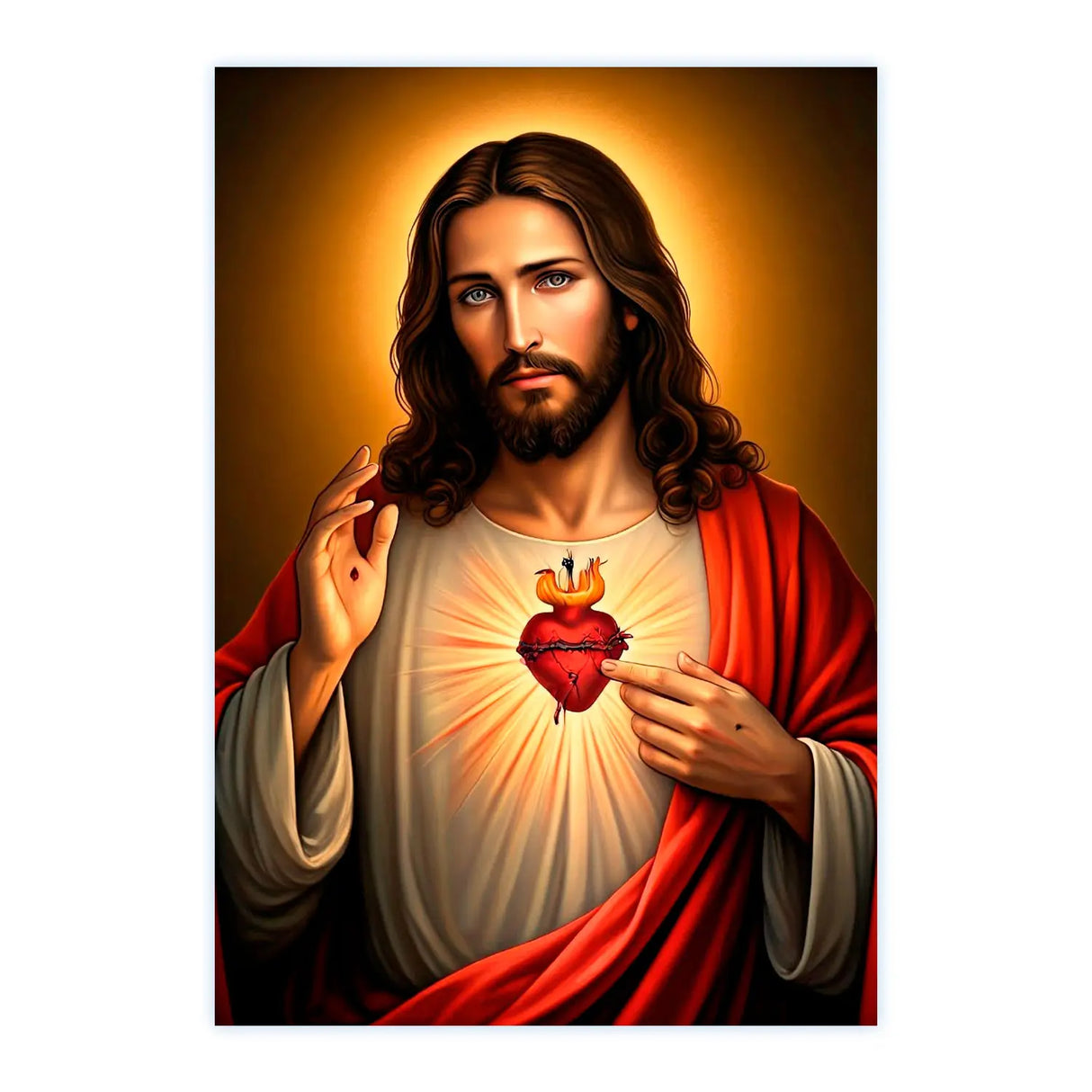 Póster Sagrado Corazón de Jesús 35 x 50 - Junio Mes del Sagrado Corazón.