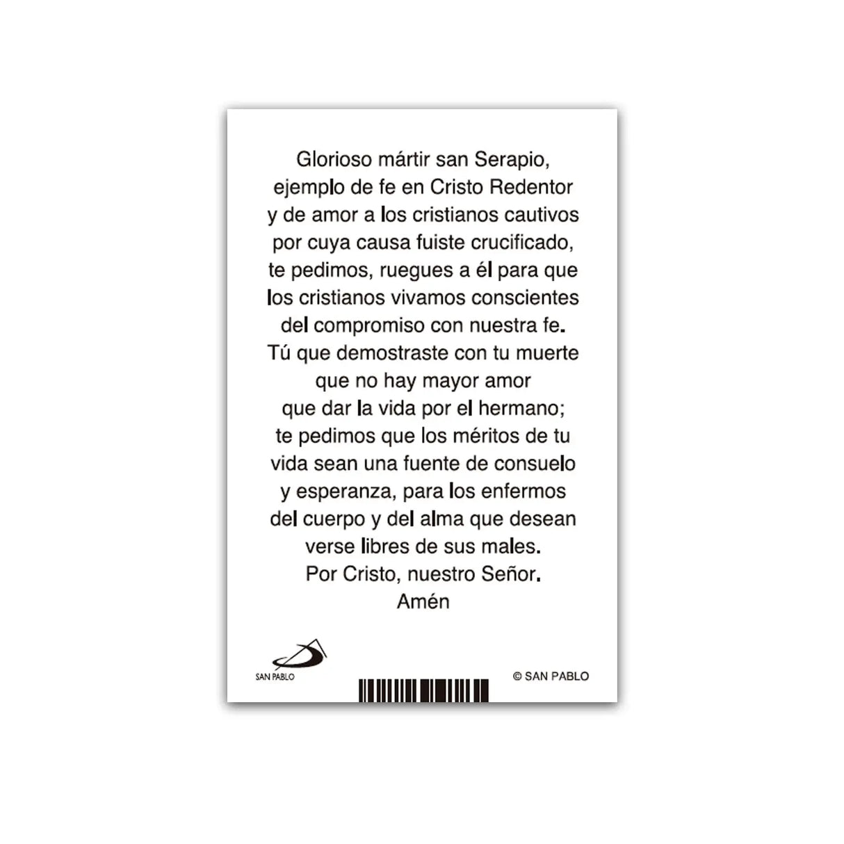 Estampa San Serapio ( 50 unidades)