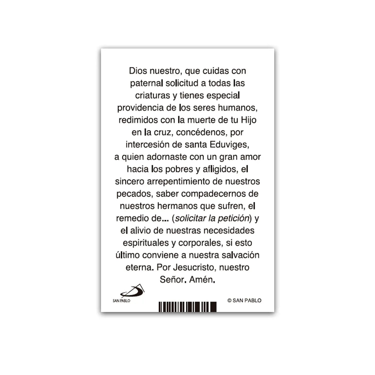 Estampa Santa Eduviges ( 50 unidades)