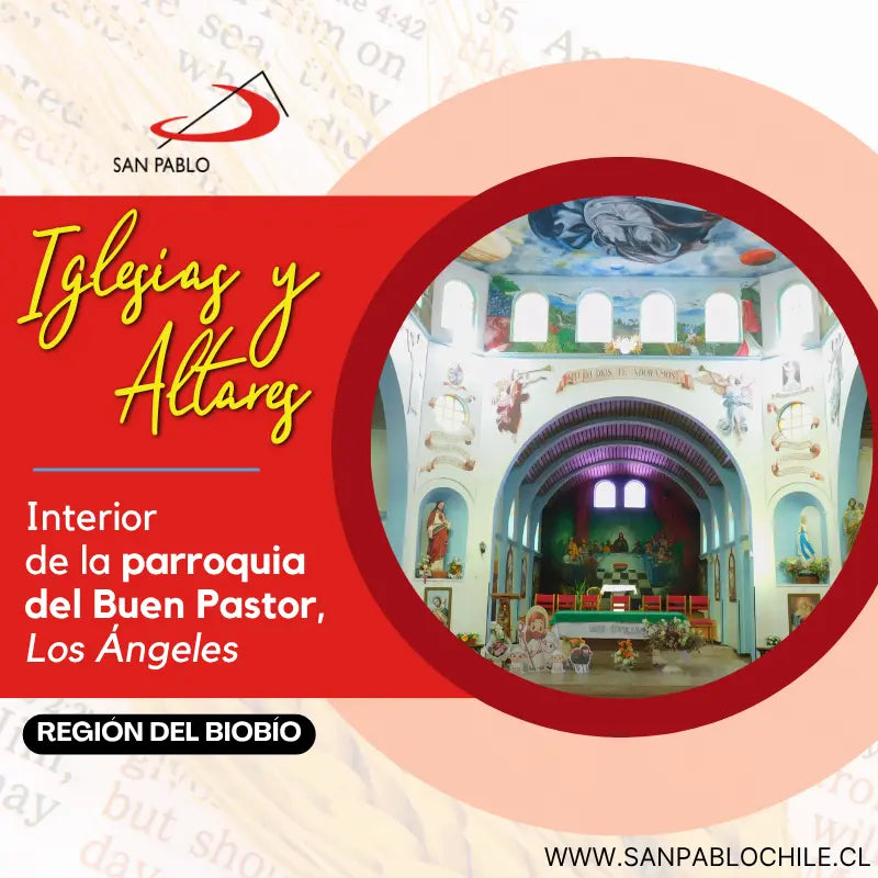 Interior de la parroquia del Buen Pastor, Los Ángeles, Región del Biobío