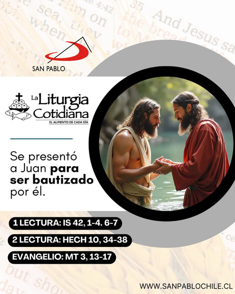 11 de enero: EL BAUTISMO DEL SEÑOR (F). Blanco