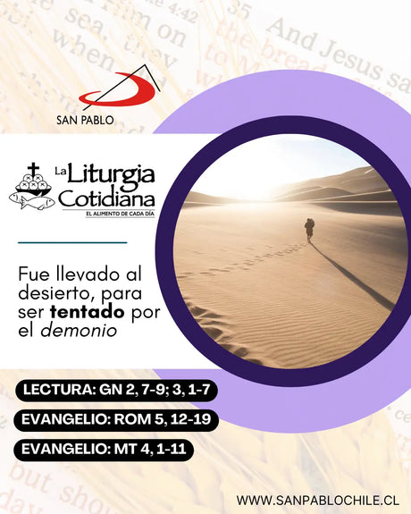 22 de febrero: 1º de Cuaresma. Morado