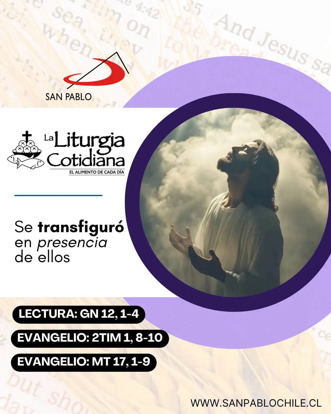 1 de marzo: 2º de Cuaresma. Morado