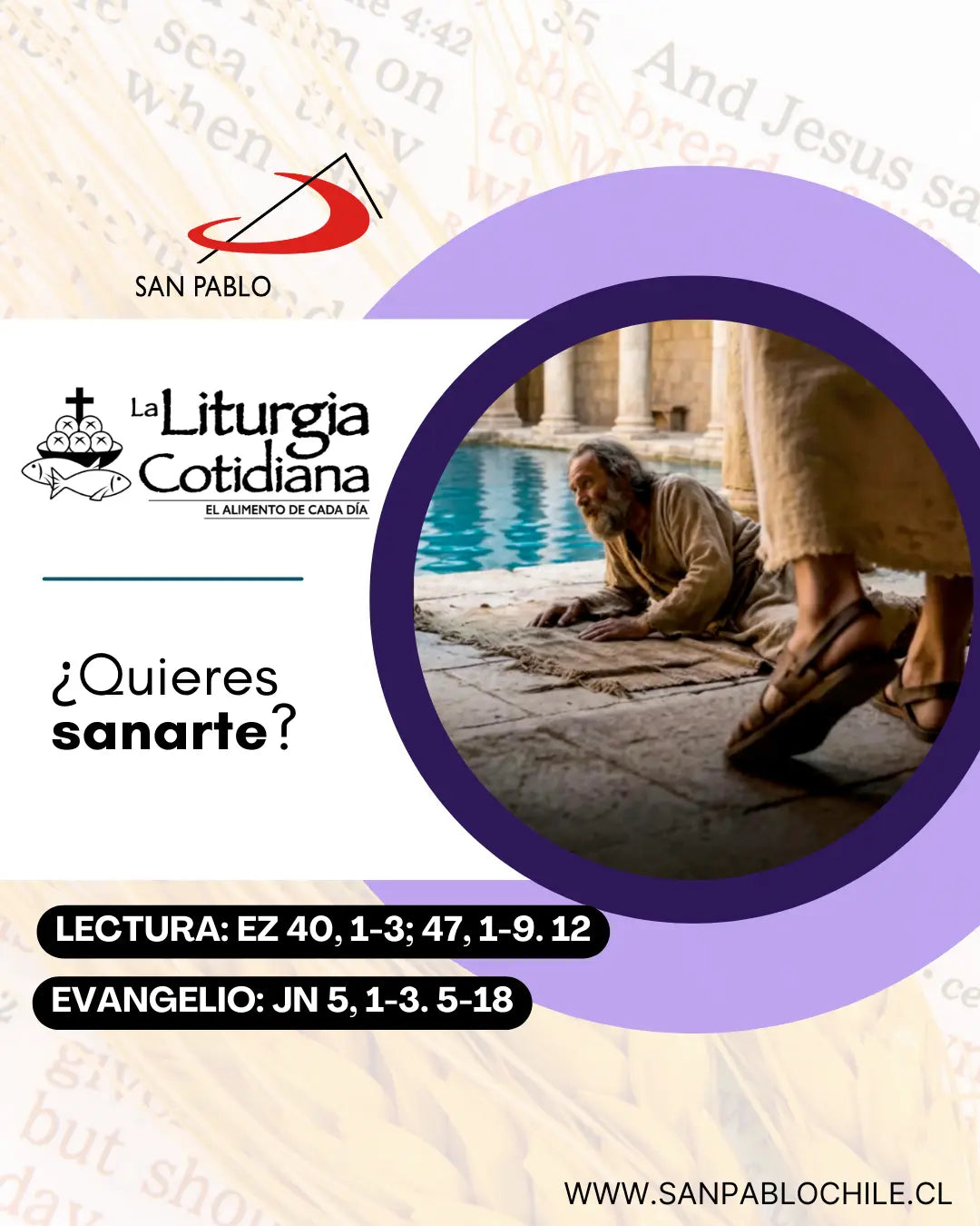 17 de marzo: 4º de Cuaresma. Morado.