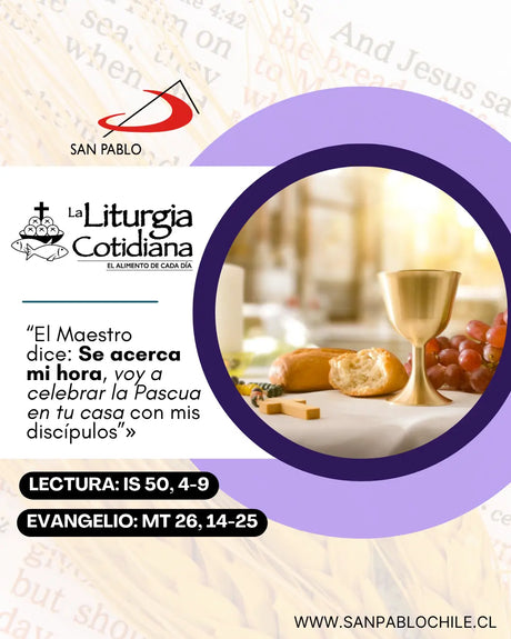 1 de abril: MIÉRCOLES SANTO. Morado.