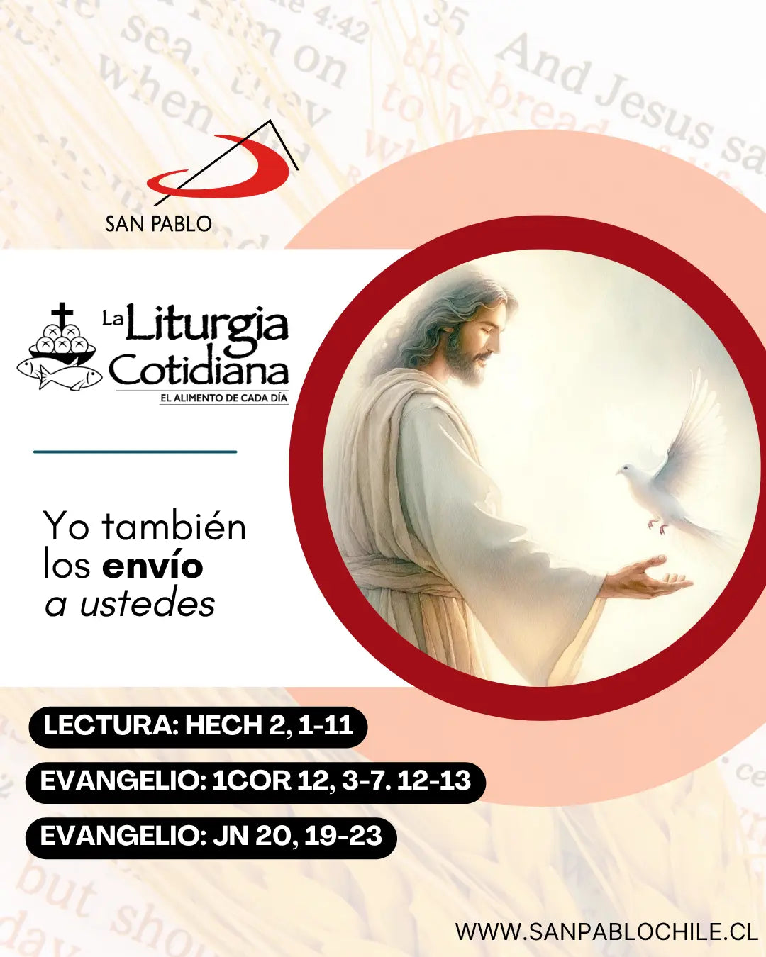 24 de mayo: PENTECOSTÉS (S). Rojo.