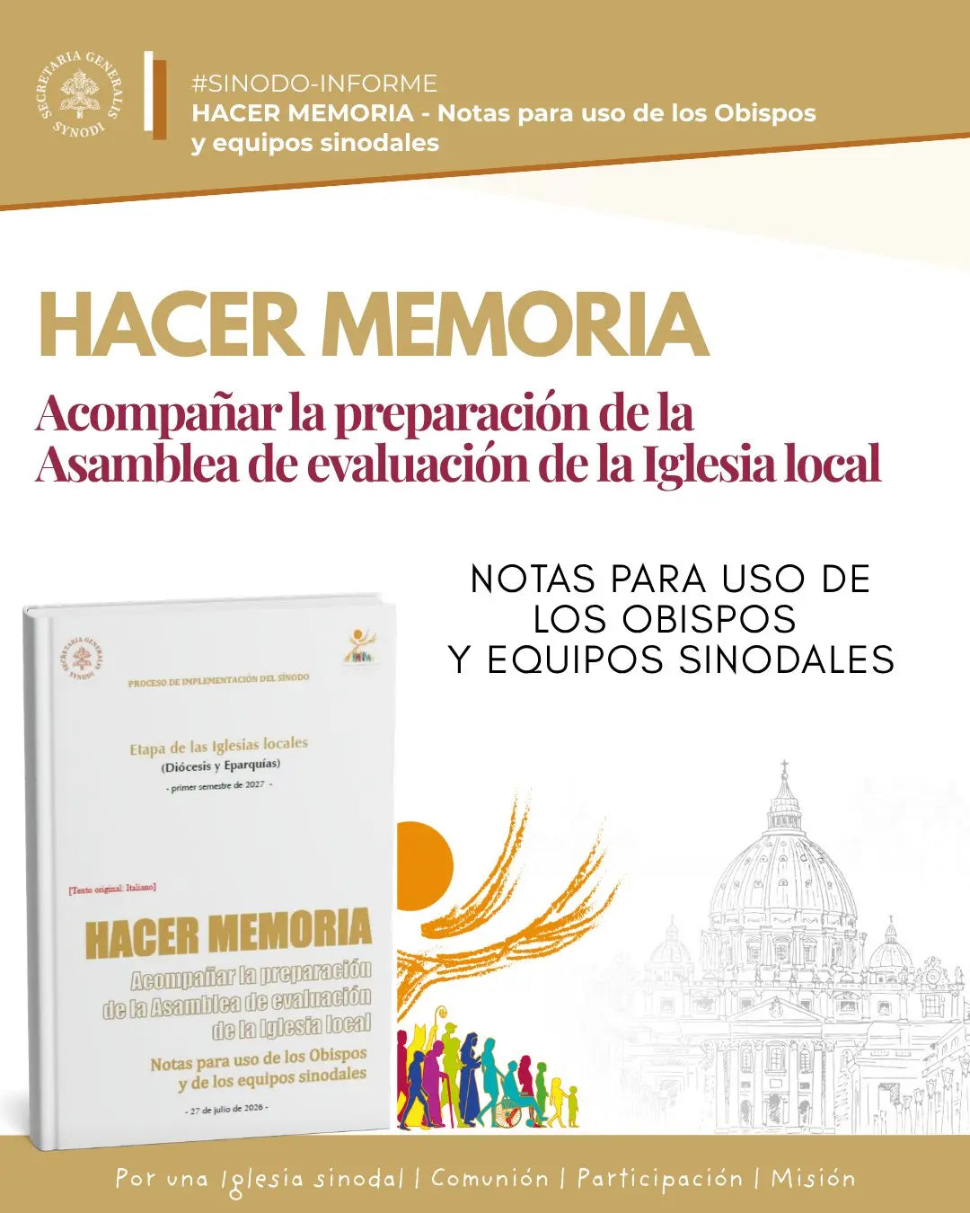Hacia las Asambleas 2027 de las Iglesias: publicada la guía "Hacer memoria"