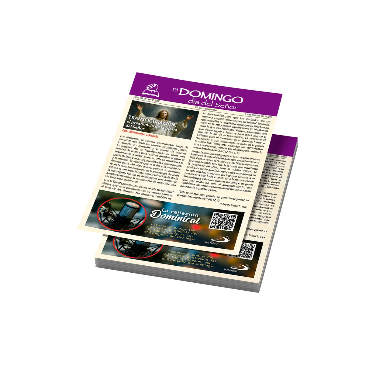 El Domingo día del Señor,  1 marzo 2026 (10 hojas)