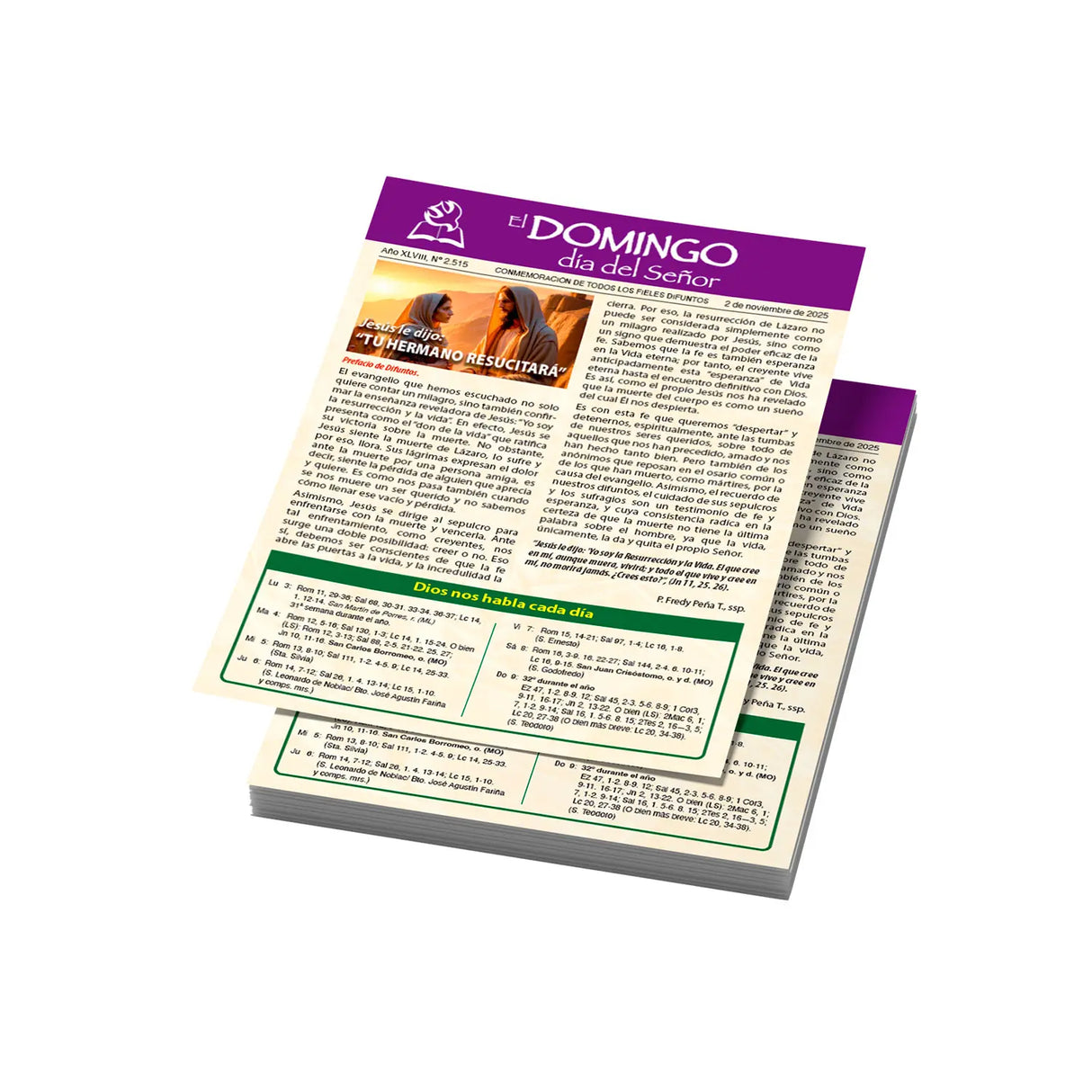 El Domingo día del Señor,  02 de Noviembre 2025 (10 hojas)