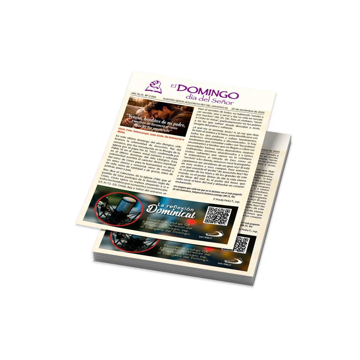 El Domingo día del Señor,  22 de Noviembre 2026 (10 hojas)