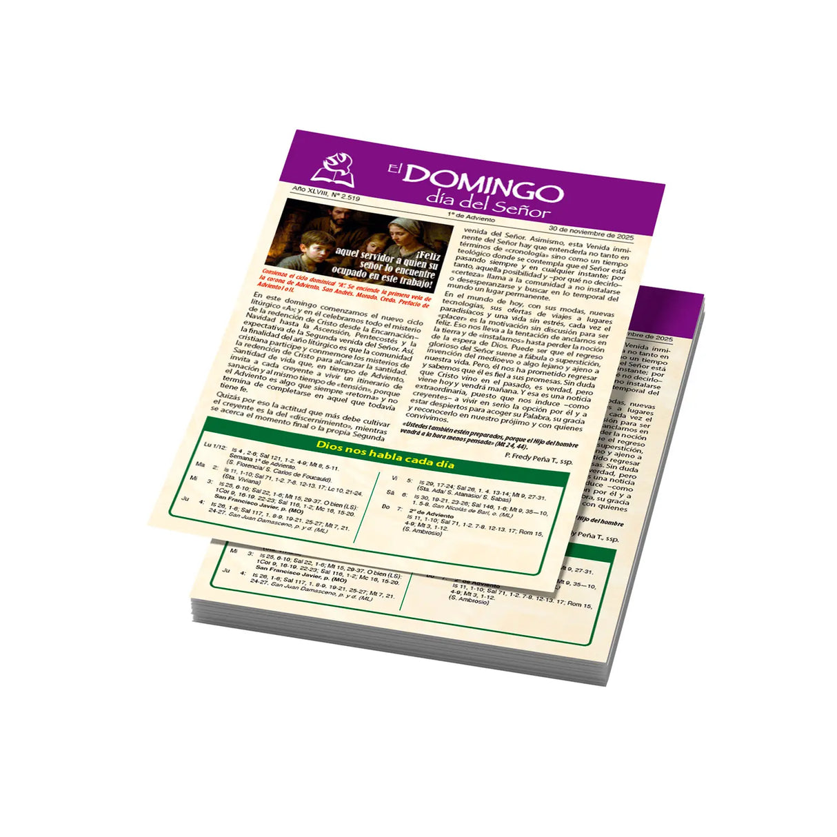 El Domingo día del Señor,  30 de Noviembre 2025 (10 hojas)