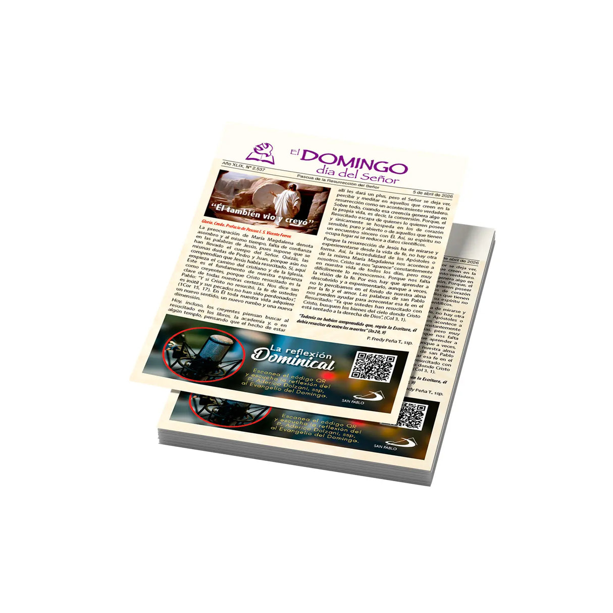 El Domingo día del Señor,  5 abril 2026 (10 hojas)