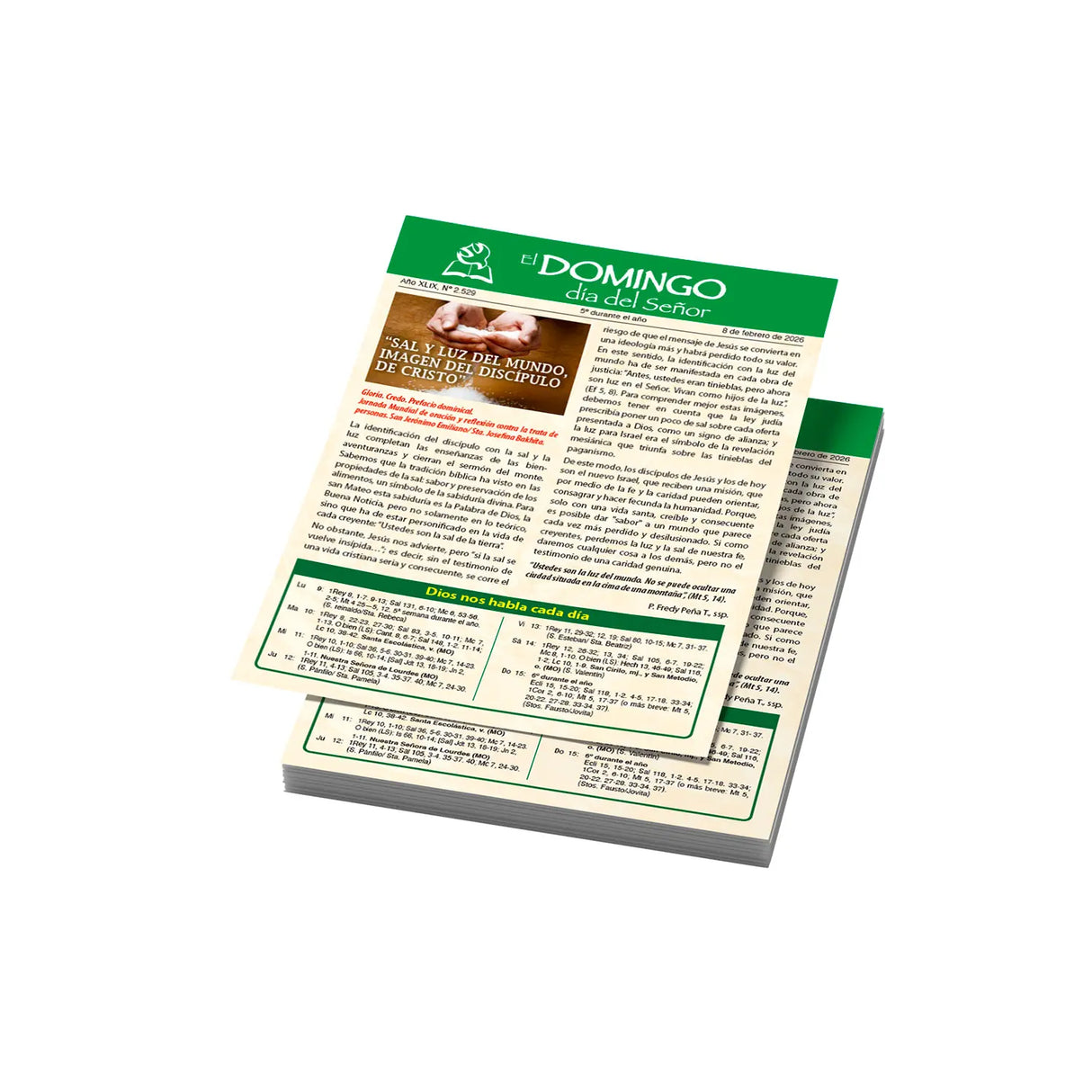 El Domingo día del Señor,  8 Febrero 2026 (10 hojas)