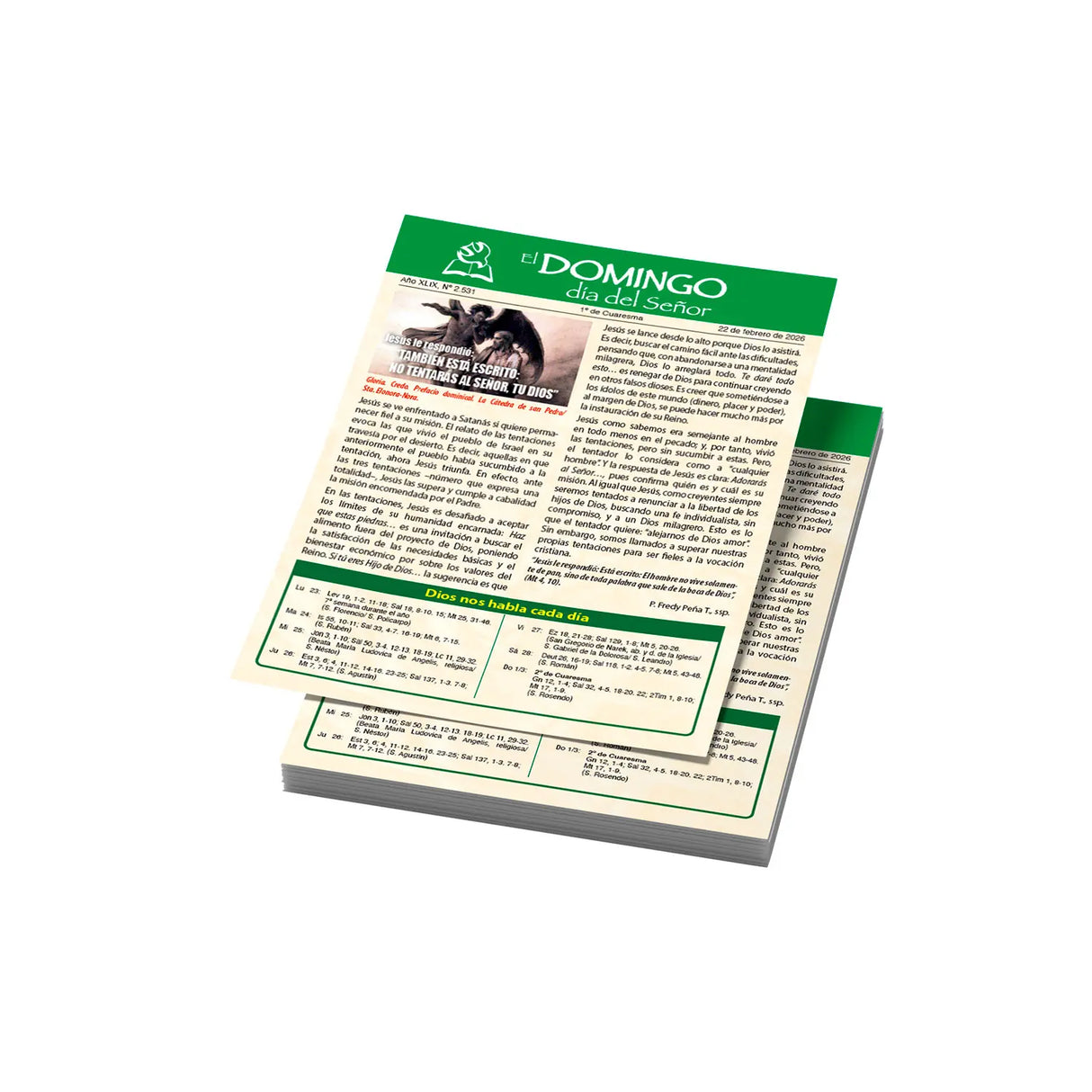El Domingo día del Señor,  22 Febrero 2026 (10 hojas)