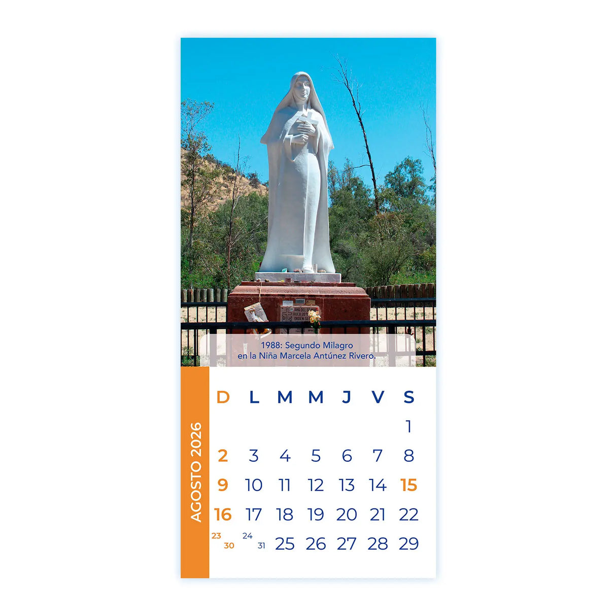 Calendario Teresa de Los Andes 2026