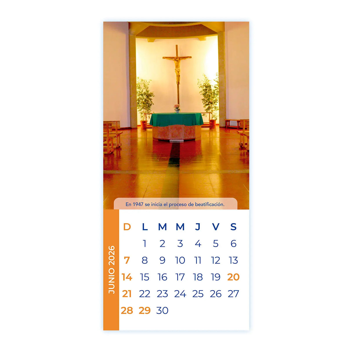 Calendario Teresa de Los Andes 2026