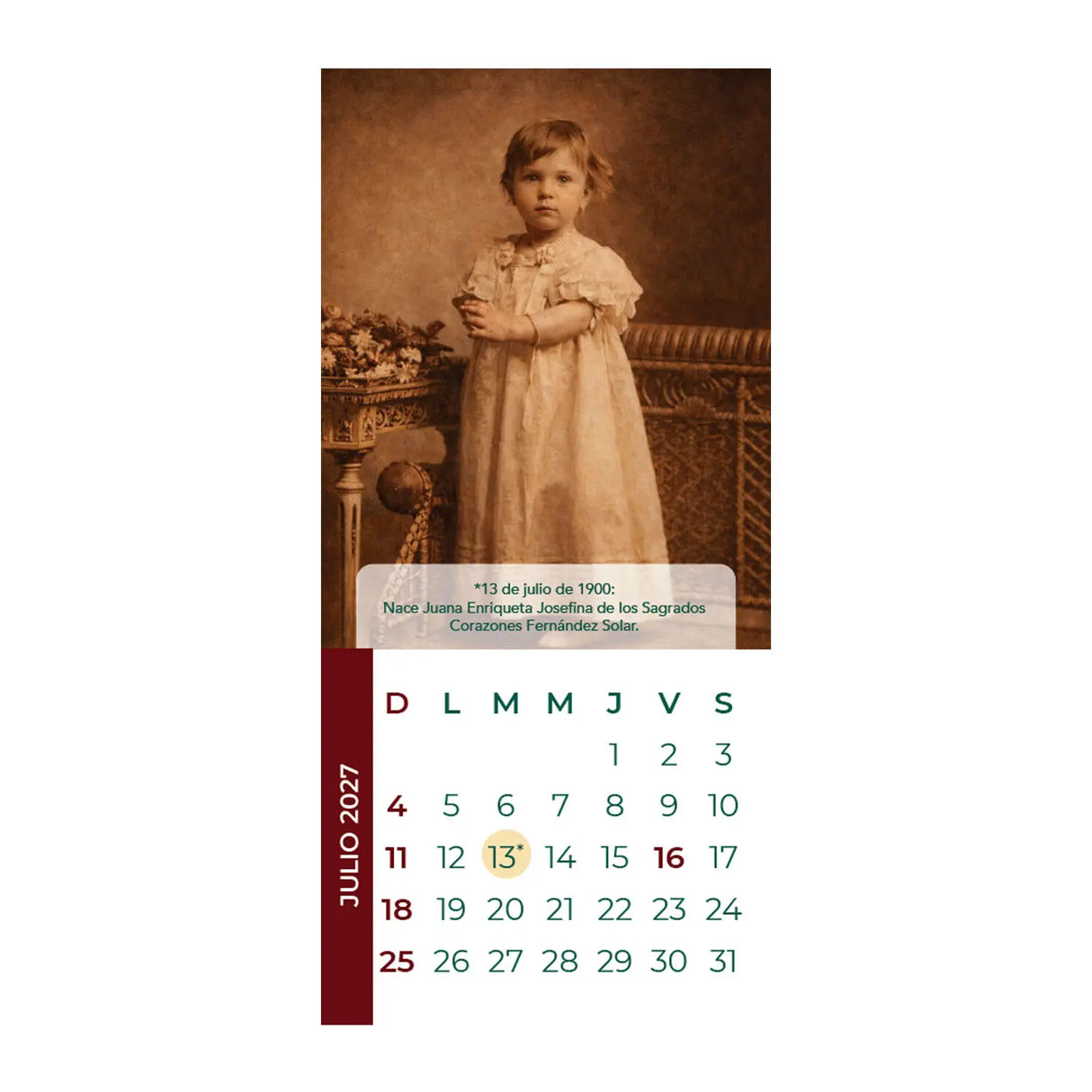 Calendario Teresa de los Andes 2027