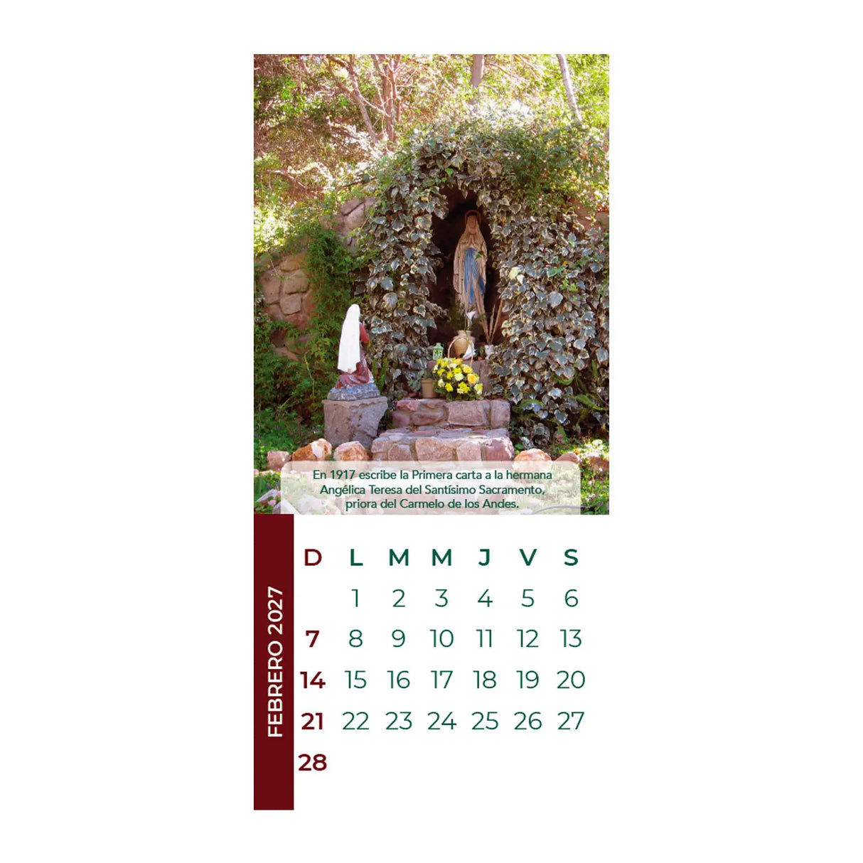 Calendario Teresa de los Andes 2027
