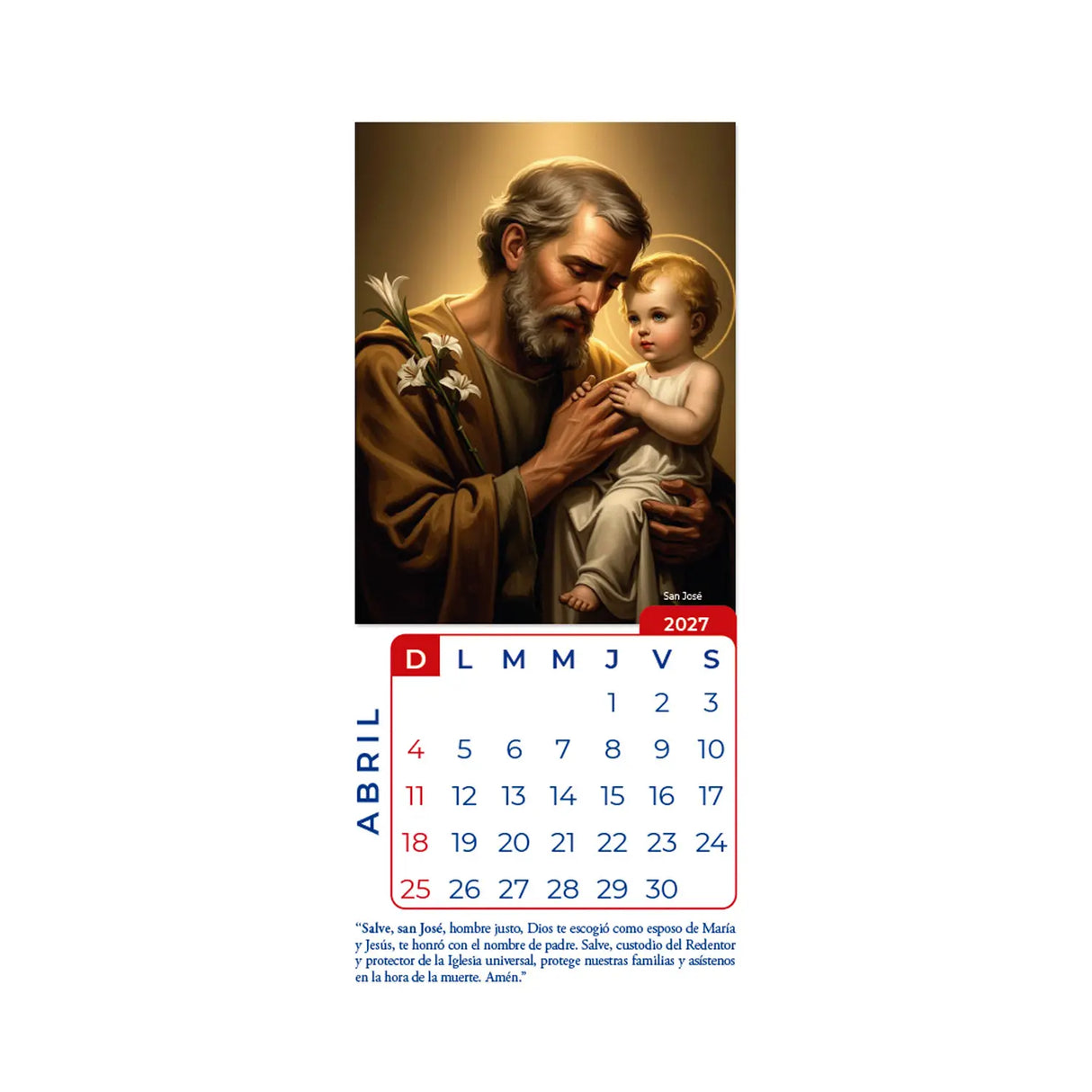Calendario Pensamientos 2027