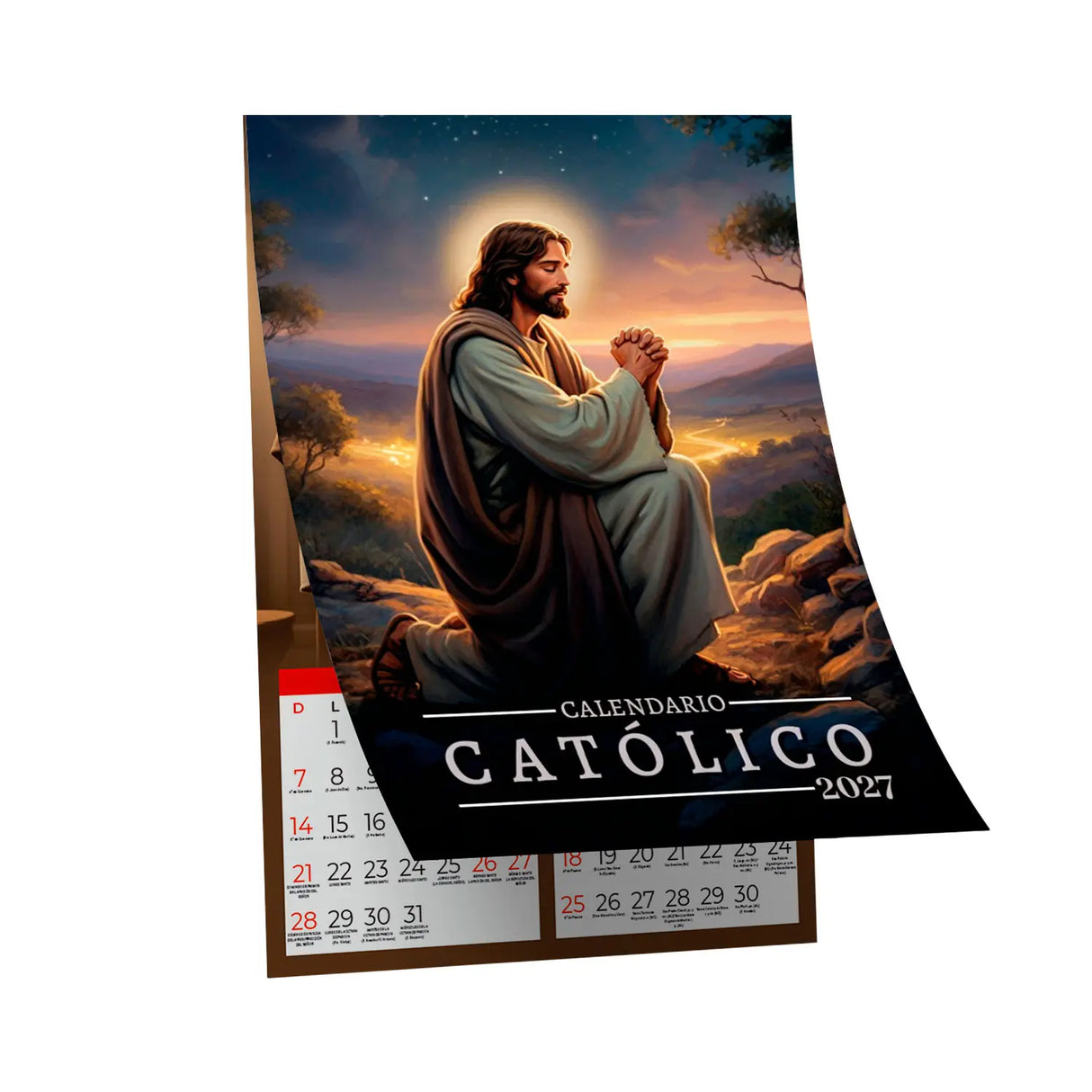 Calendario Católico 2027 - Portada Jesus Orando