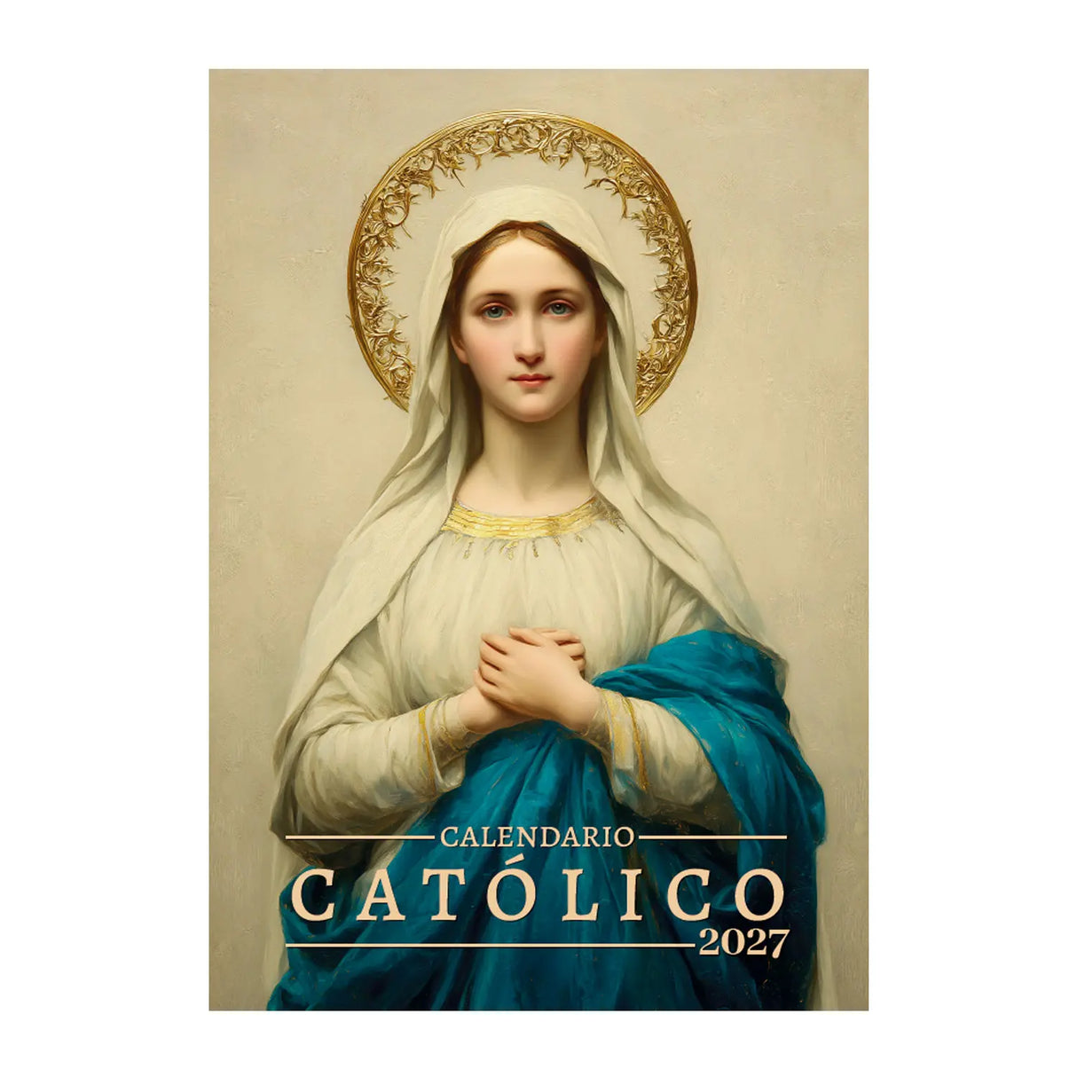 Calendario Católico 2027 - Portada Virgen Maria