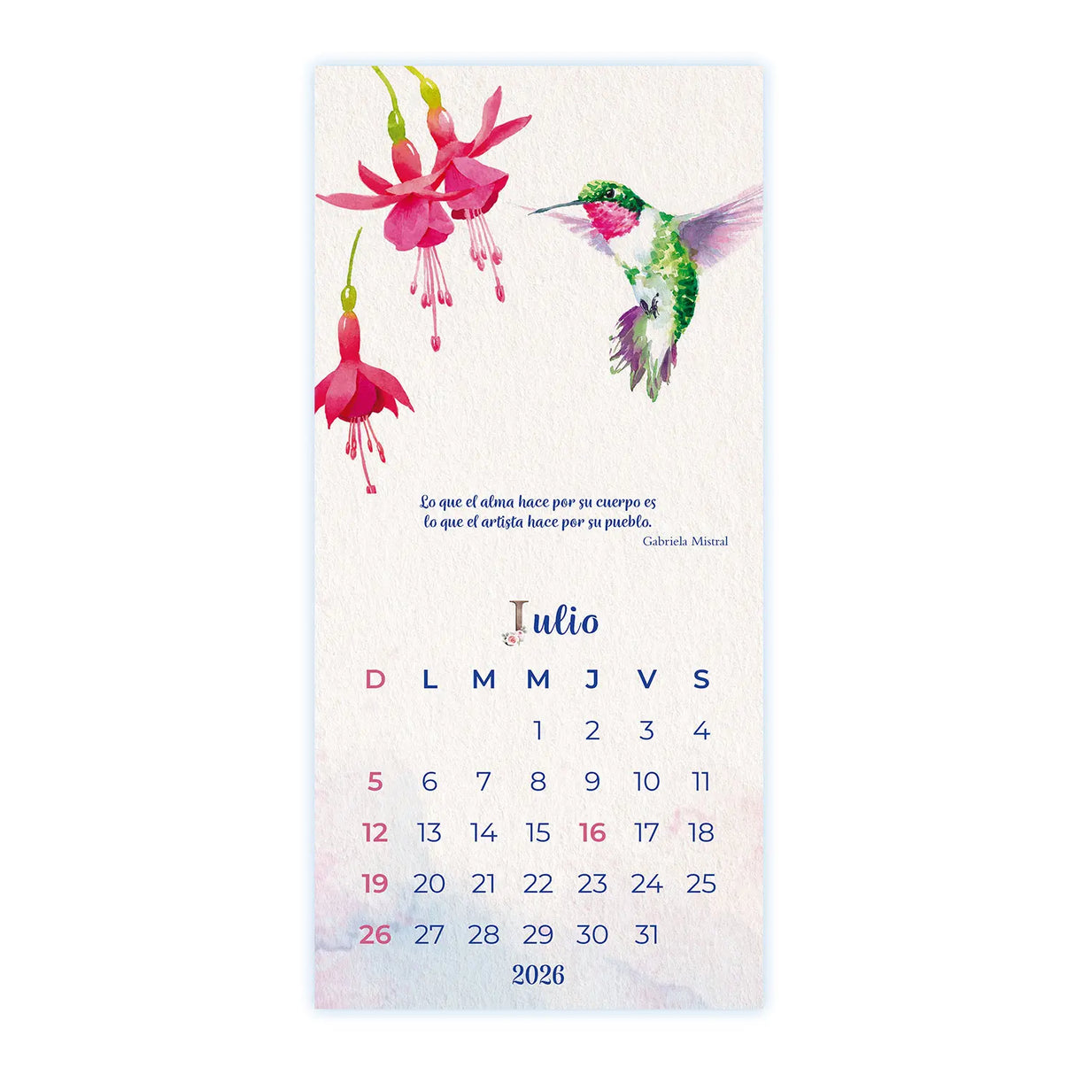 Calendario Mujer 2026