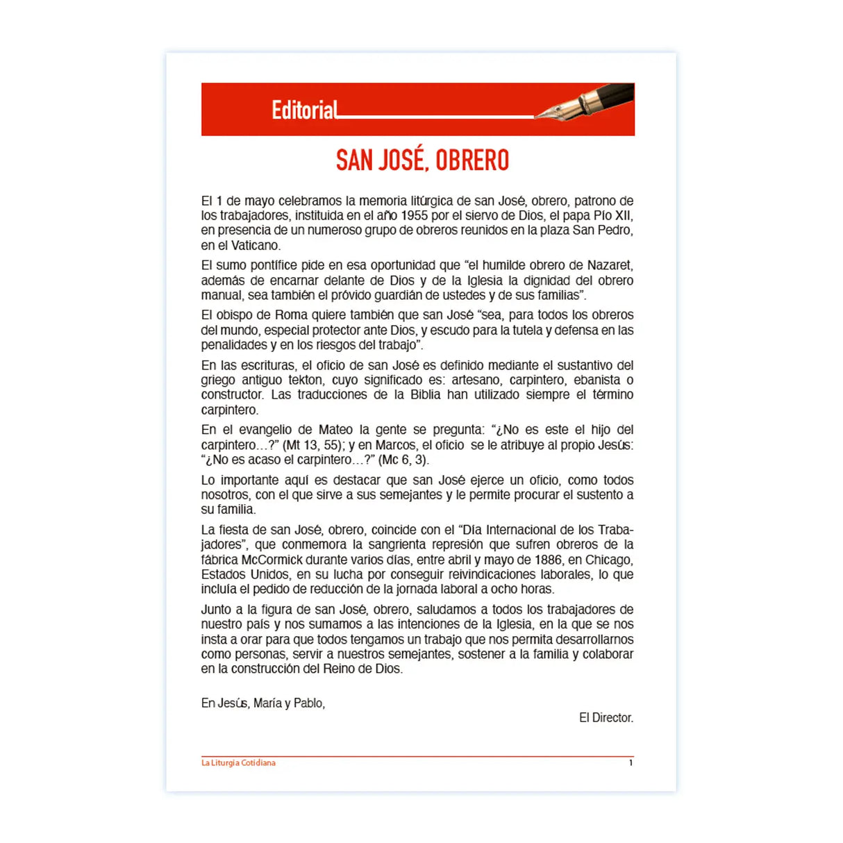 La Liturgia Cotidiana de mayo 2025