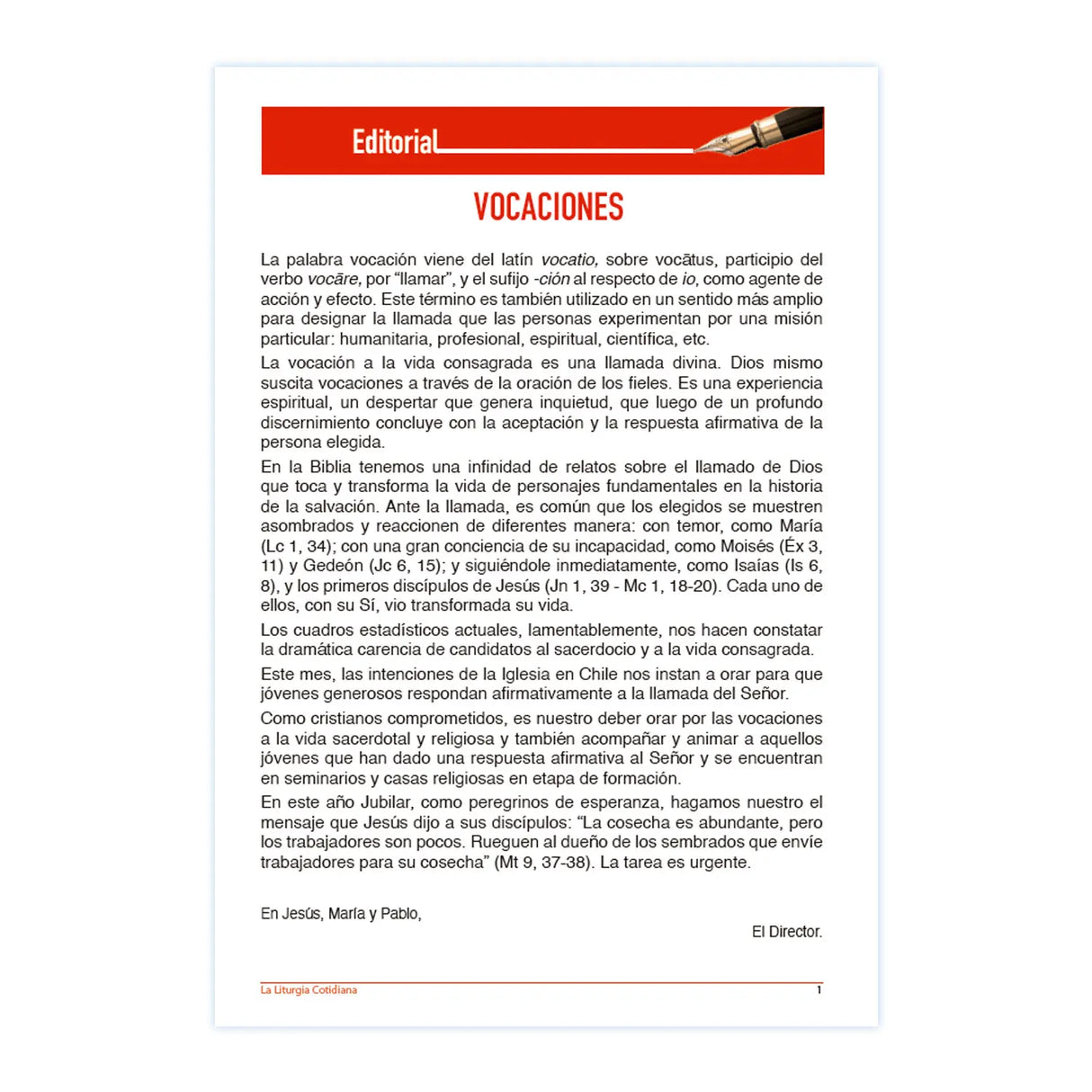 La Liturgia Cotidiana de junio 2025