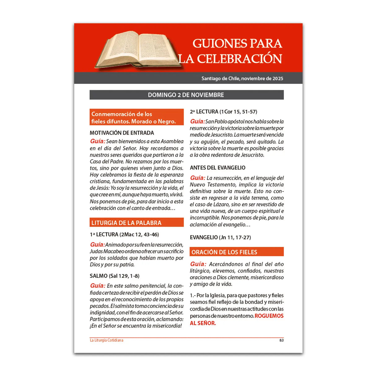 La Liturgia Cotidiana de noviembre 2025
