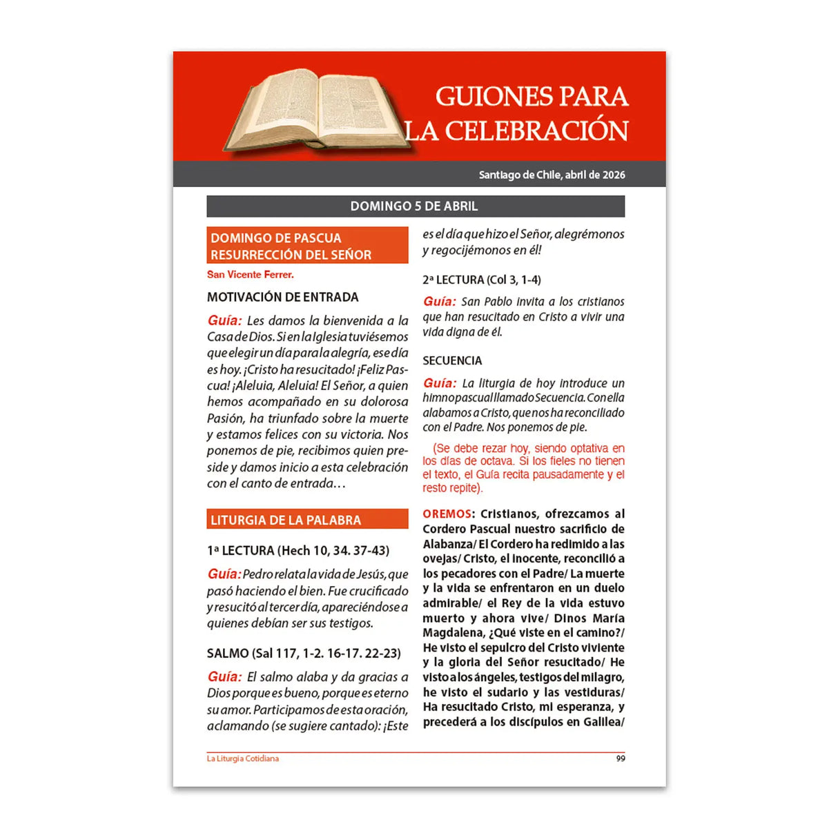 La Liturgia Cotidaina (abril 2026)