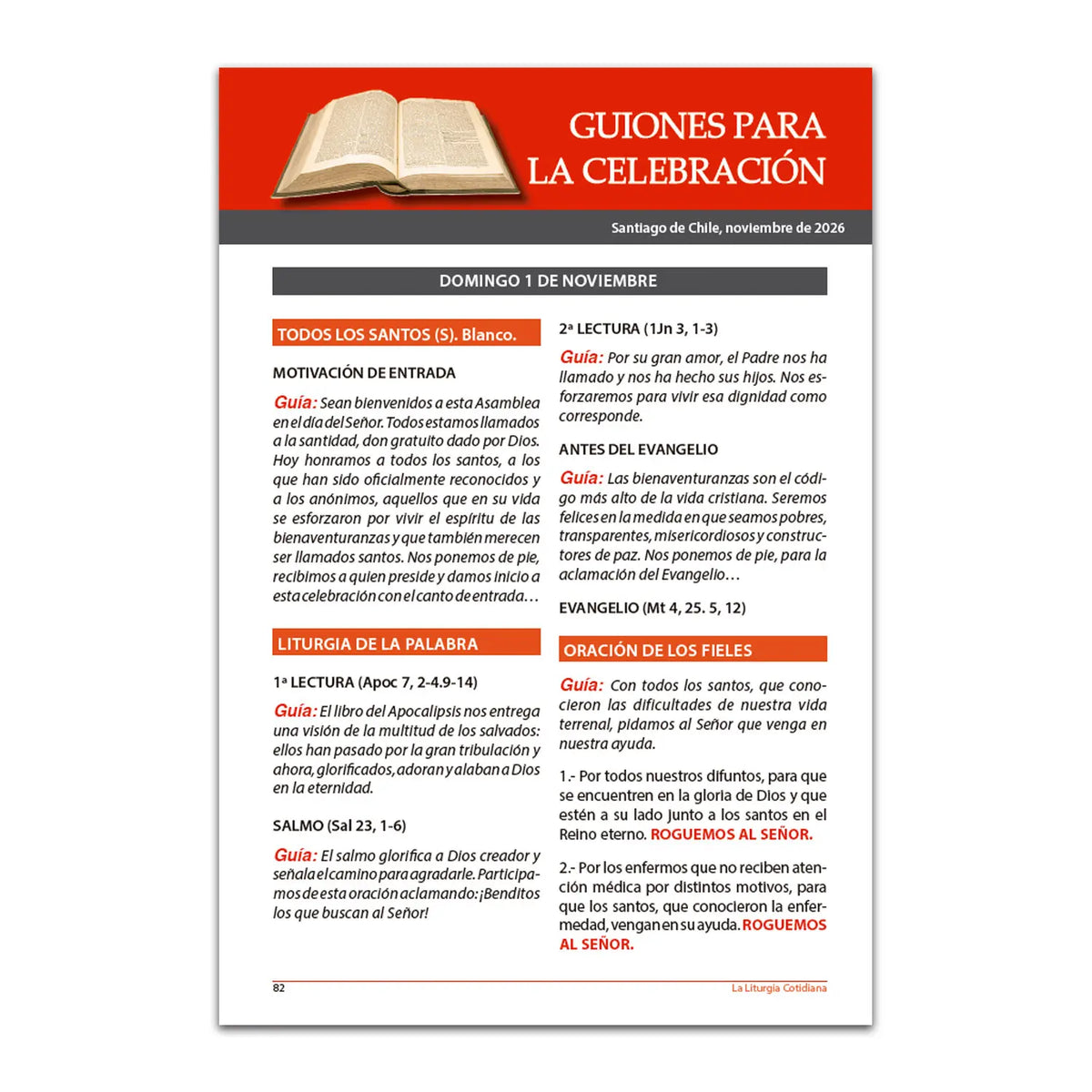 La Liturgia Cotidiana (noviembre 2026)