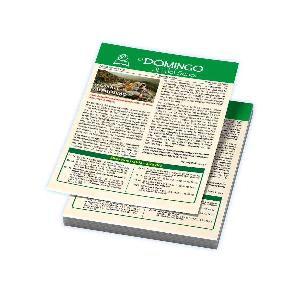 El Domingo día del Señor,  13  de Julio 2025 (10 hojas)
