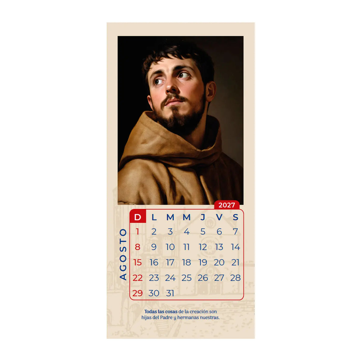 Calendario San Francisco 2027- Edición conmemorativa por los 800 años de su Pascua.
