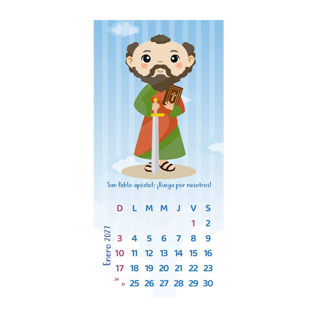 Calendario Infantil "Caminando con los santos" 2027