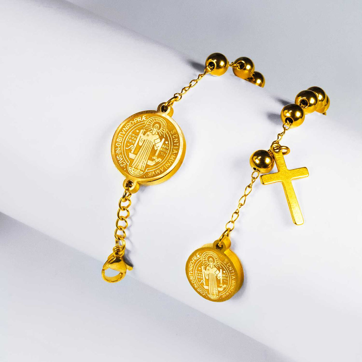 Denario San Benito Acero Dorado