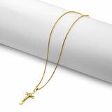 Crucifijo y Cadena Acero Dorado