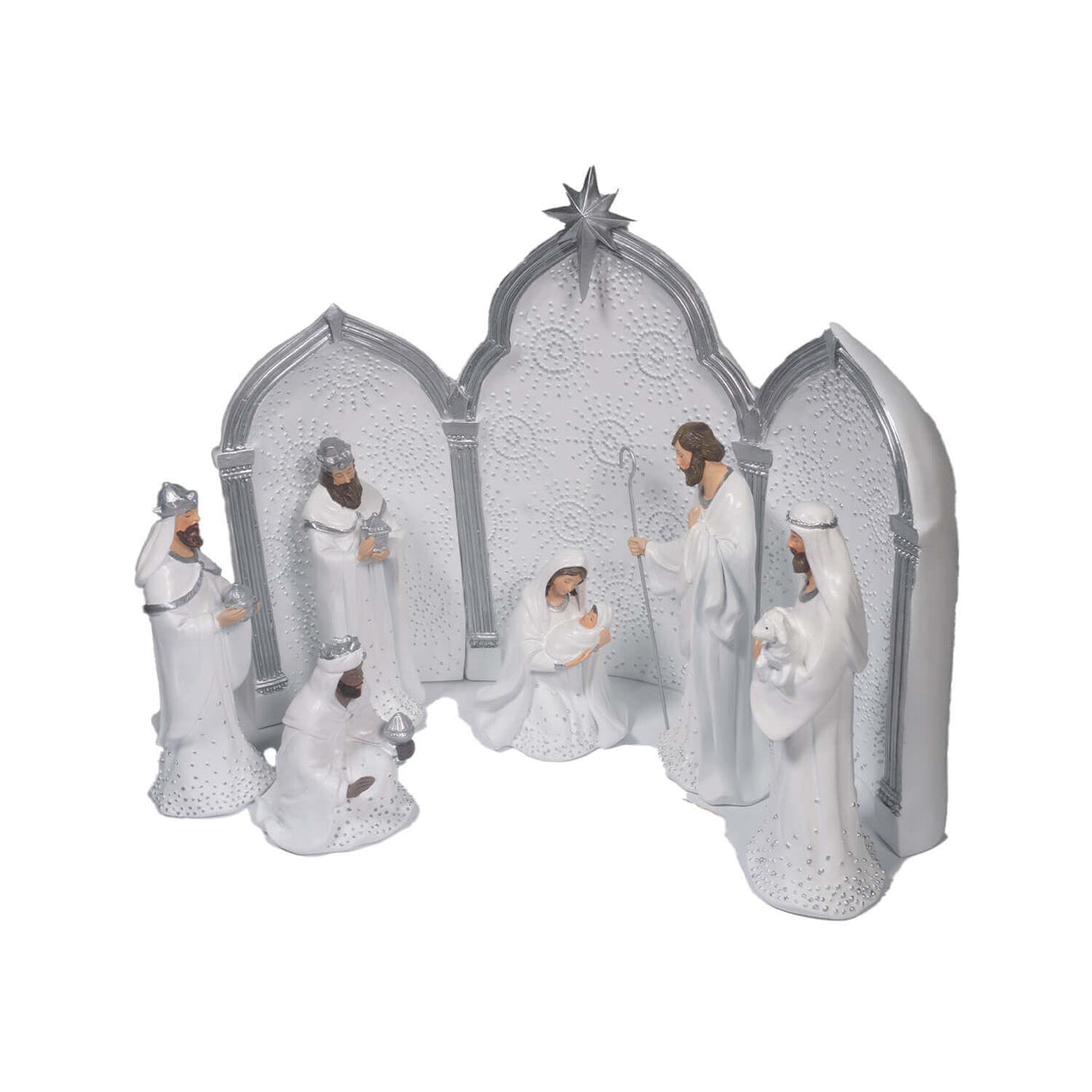 Nacimiento Blanco 30 cm (Resina)