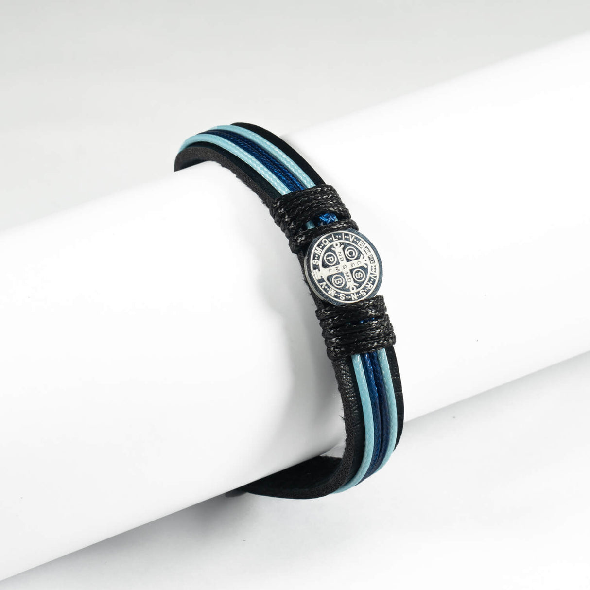 Pulsera Cuero y Acero San Benito