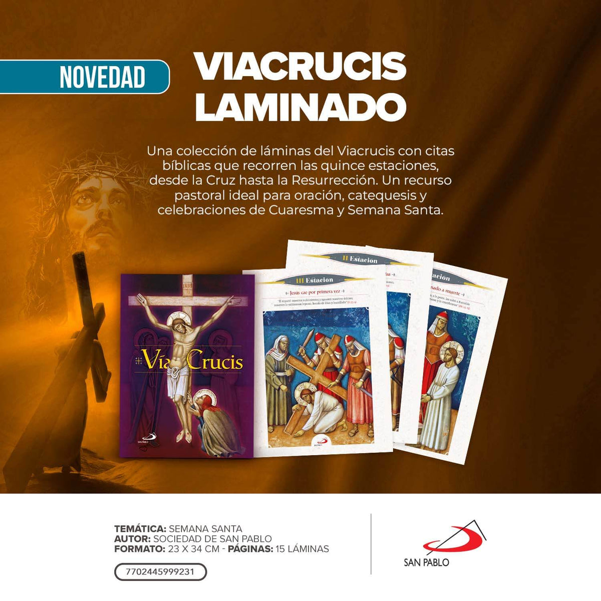 Vía Crucis 15 Laminas