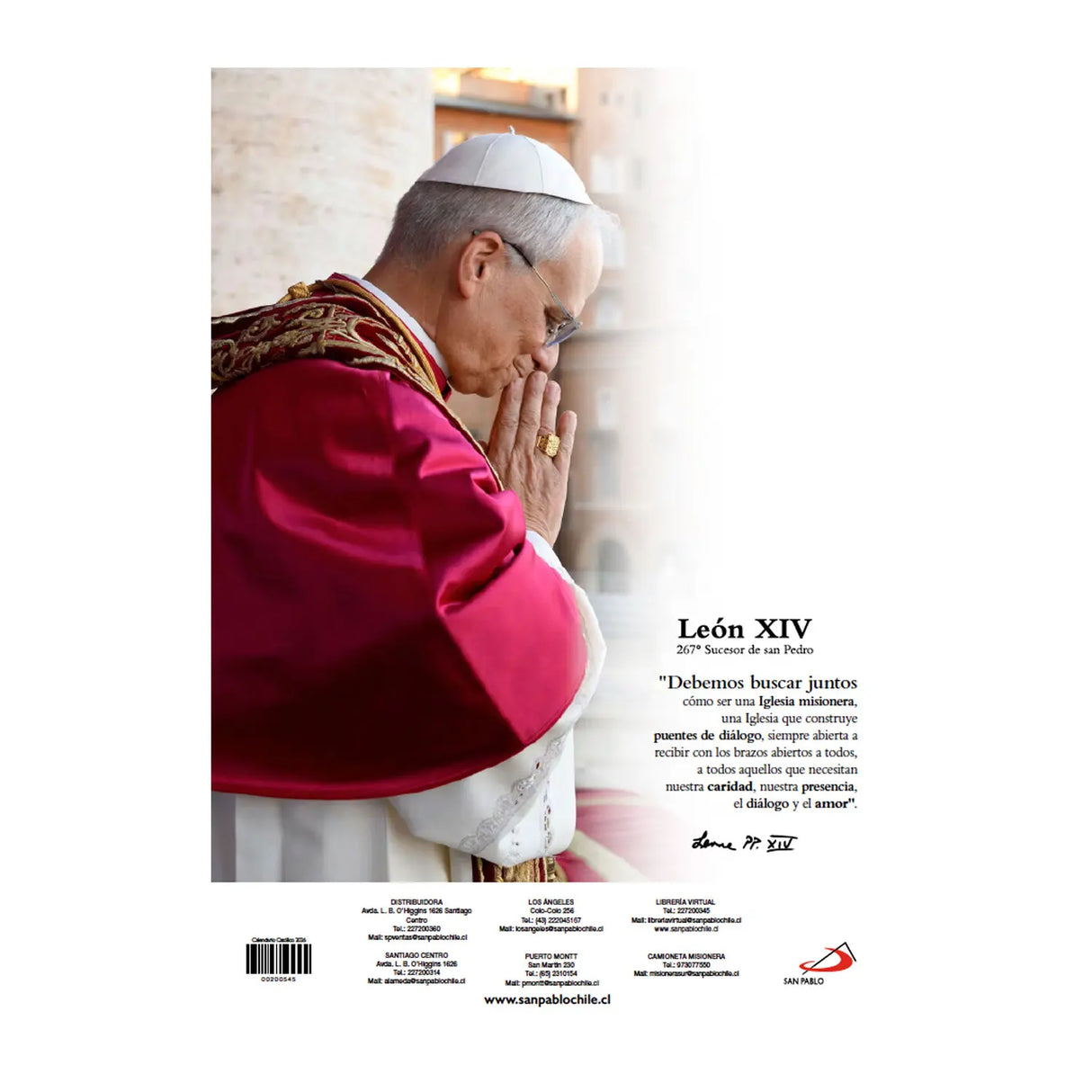 Calendario Católico 2026 - Portada Maria y niño