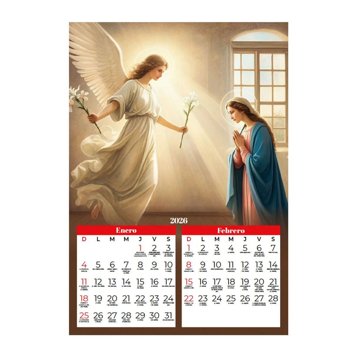Calendario Católico 2026 - Portada Maria y niño