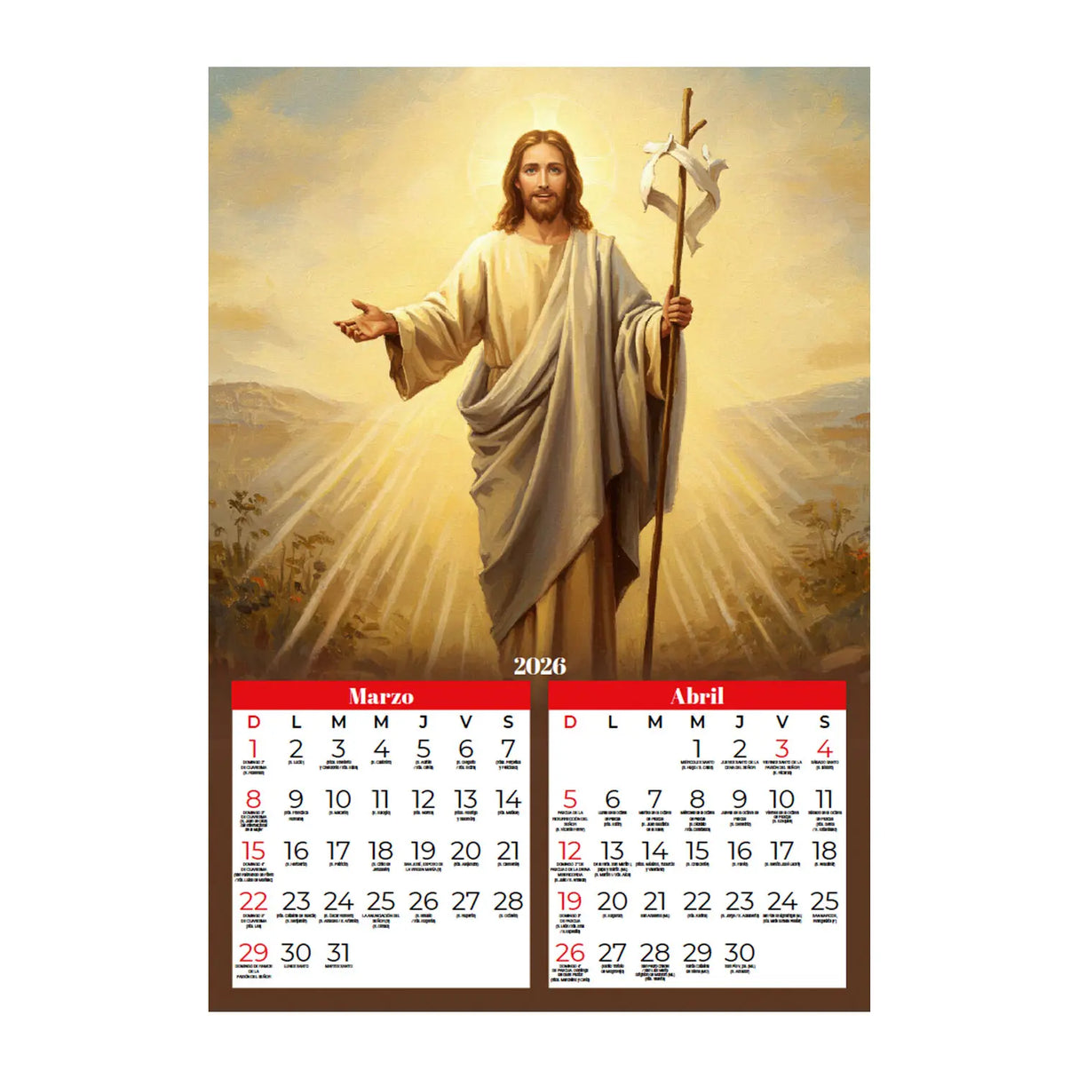 Calendario Católico 2026 - Portada Maria y niño